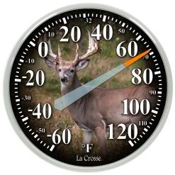 La Crosse Round Thermometer 13.25" -Home Food Life Store 104 1534g headon