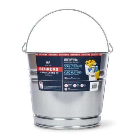 Behrens 10 Qt. Galvanized Steel Pail 3 Behrens 10 Qt. Galvanized Steel Pail