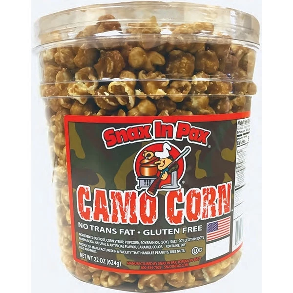 Snax In Pax Camo Caramel Corn - 22 Oz. 3 Snax In Pax Camo Caramel Corn - 22 Oz.