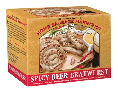 Hi Mountain Seasonings Spicy Beer Bratwurst Sausage Kit 3 Hi Mountain Seasonings Spicy Beer Bratwurst Sausage Kit