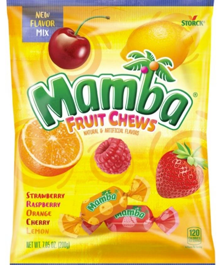Mamba Fruit Chews Candy, 7.05 oz 3 Mamba Fruit Chews Candy, 7.05 oz