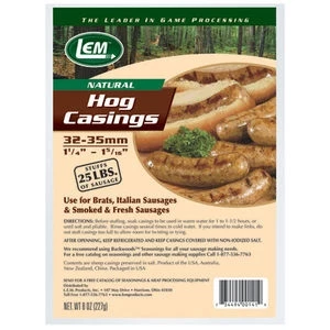 LEM Natural Hog Casing- 8 Oz Bag (32-35mm) 4 LEM Natural Hog Casing- 8 Oz Bag (32-35mm) - Image 2