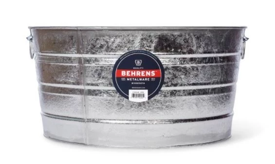 Behrens 15 Gallon Round Hot Dipped Steel Tub 3 Behrens 15 Gallon Round Hot Dipped Steel Tub