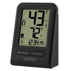 LaCrosse Technology Inside/Outside Wireless Thermometer with Clock