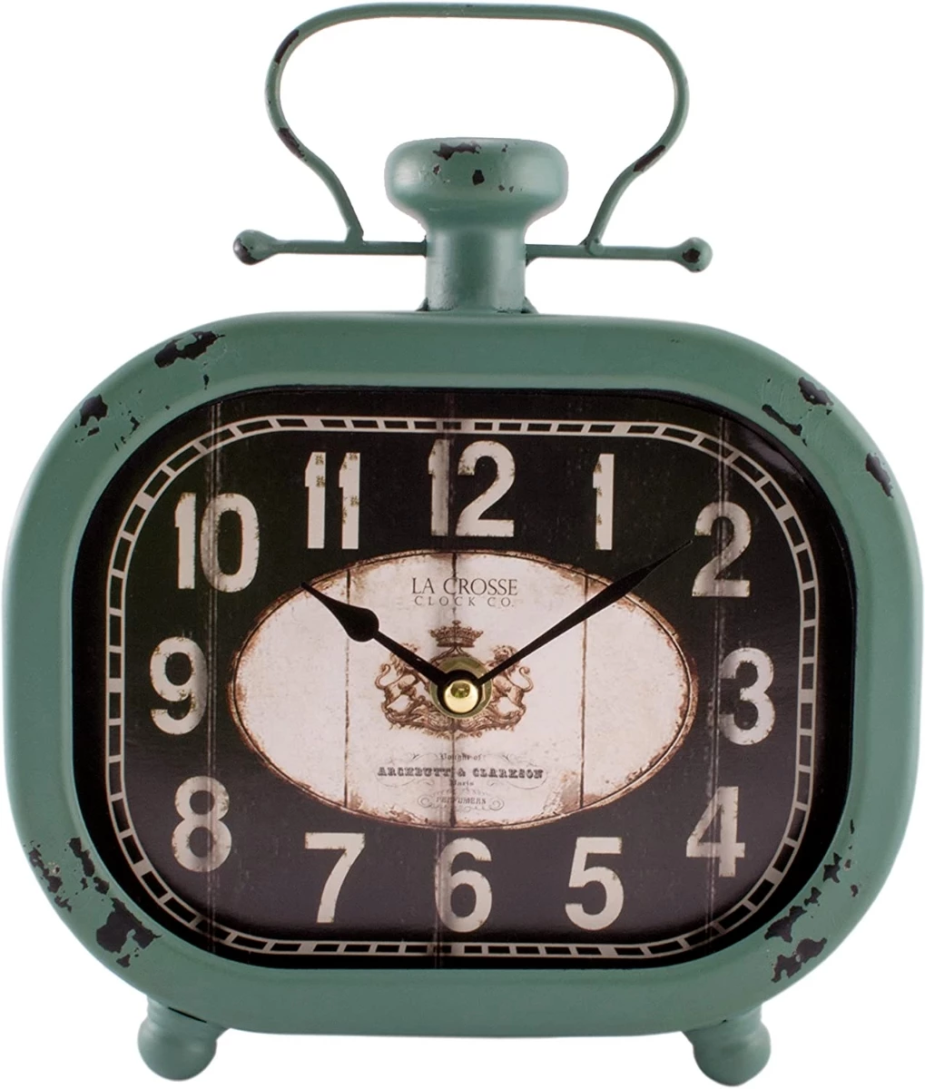 La Crosse Isla Metal Table Clock 3 La Crosse Isla Metal Table Clock