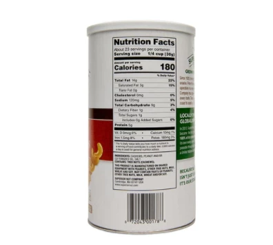 SUPERIOR NUT COMPANY Roasted & Salted Cashew Hvs & Pcs, 24oz can 5 SUPERIOR NUT COMPANY Roasted & Salted Cashew Hvs & Pcs, 24oz can - Image 3