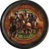 River's Edge Tin Wall Clock Running Horses 15" -Home Food Life Store 45630001 1