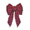 Holiday Trims 6212 Buffalo Plaid Deluxe Wired Christmas Bow – 14 inch -Home Food Life Store 51270010