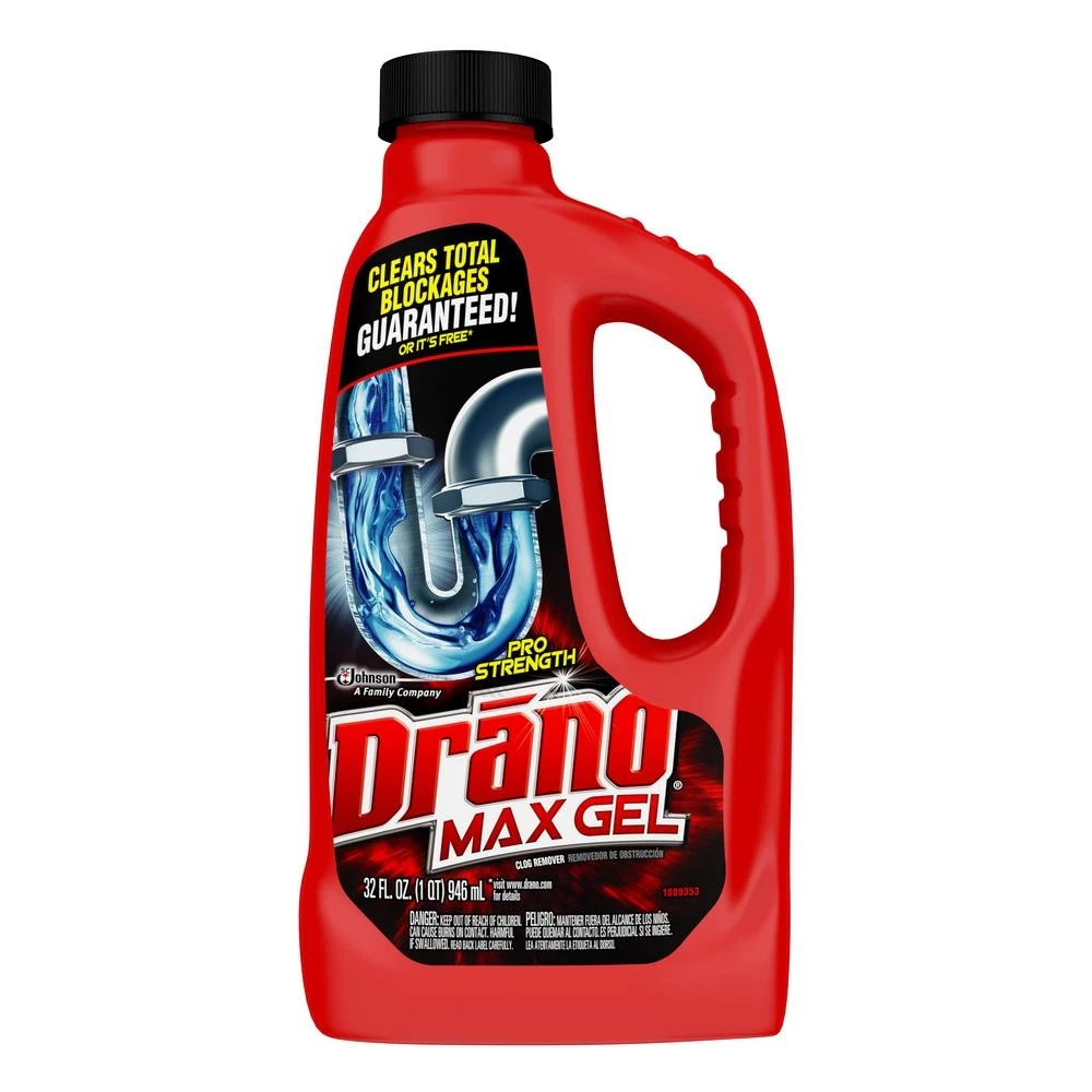 Drano Max Gel Liquid Clog Remover, 32 oz 3 Drano Max Gel Liquid Clog Remover, 32 oz