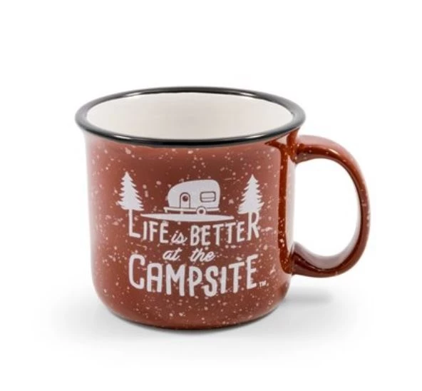 Camco Life is Better at the Campsite Mug - Red Enamel Style 3 Camco Life is Better at the Campsite Mug - Red Enamel Style