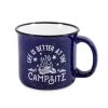 Camco Life is Better at the Campsite Ceramic Mug, Blue, Campfire Design