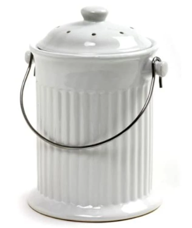 Norpro White Compost Keeper Crock, 1 Gallon 3 Norpro White Compost Keeper Crock, 1 Gallon