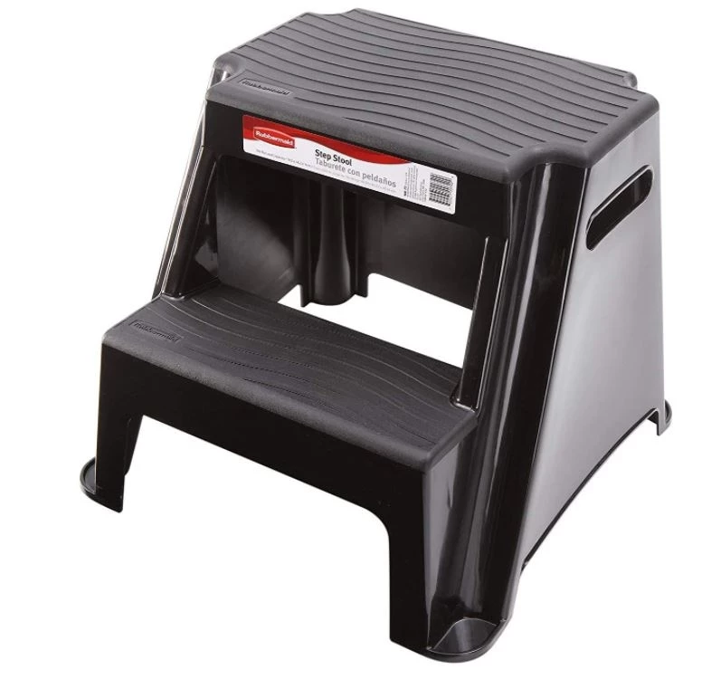 Rubbermaid 2-Step Molded Plastic Stool with Non-Slip Step Treads 3 Rubbermaid 2-Step Molded Plastic Stool with Non-Slip Step Treads