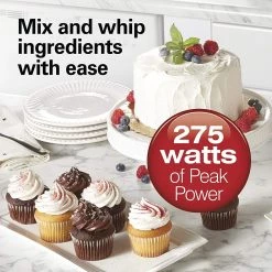 Hamilton Beach Power Deluxe 6-Speed Electric Hand Mixer with Snap-On Storage Case -Home Food Life Store 5590984 4