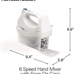 Hamilton Beach Power Deluxe 6-Speed Electric Hand Mixer with Snap-On Storage Case 18 Hamilton Beach Power Deluxe 6-Speed Electric Hand Mixer with Snap-On Storage Case -Home Food Life Store 5590984 7 1