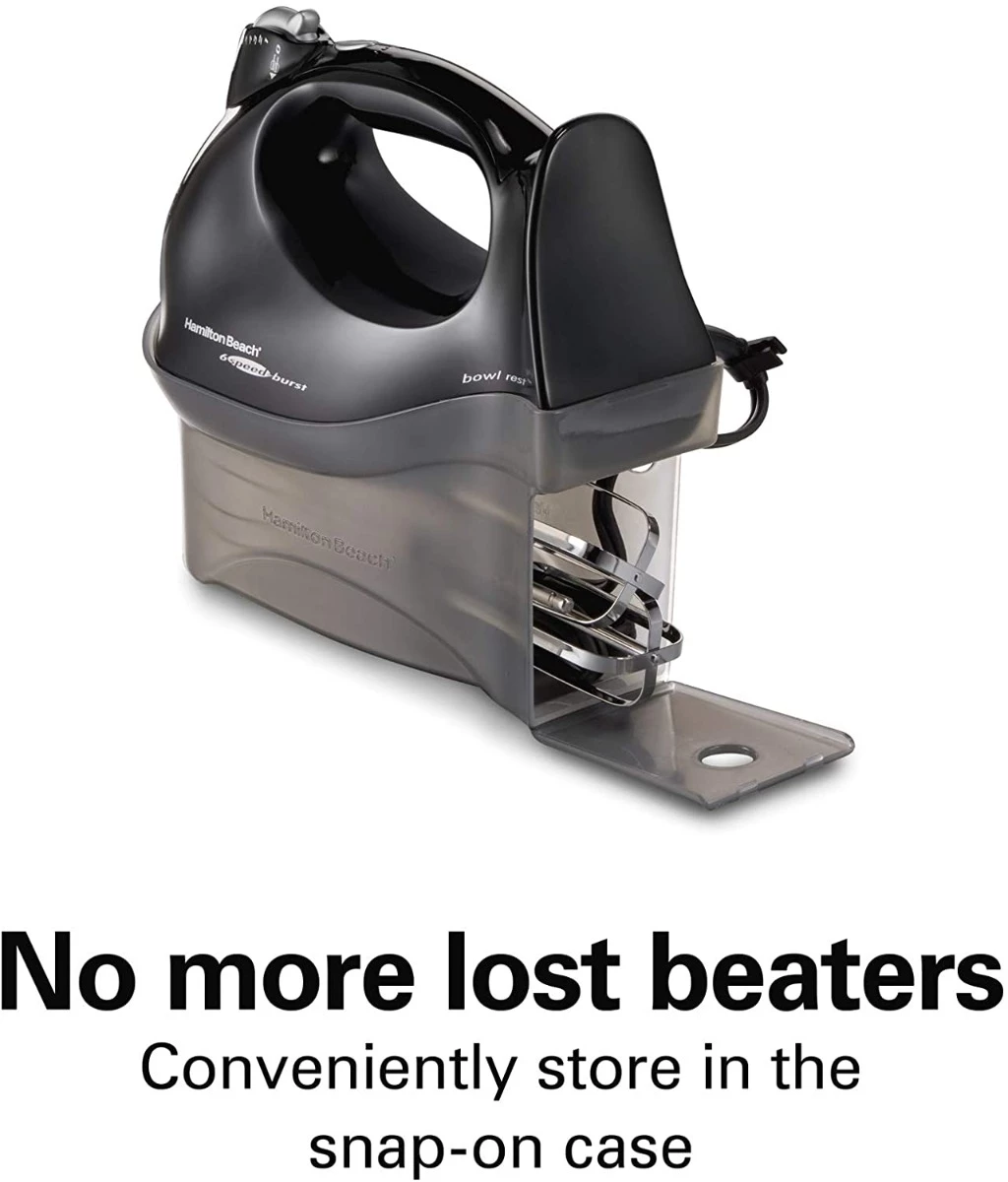Hamilton Beach Hand Mixer with Snap-On Case - Black 4 Hamilton Beach Hand Mixer with Snap-On Case - Black - Image 2