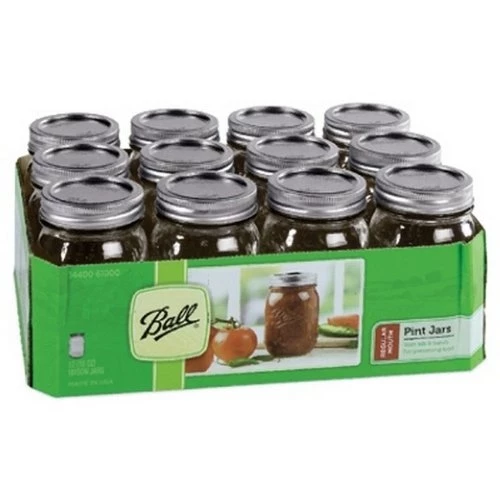 Ball Regular 16 Oz. Mason Jar w/Lids & Bands, 12 Ct. 3 Ball Regular 16 Oz. Mason Jar w/Lids & Bands, 12 Ct.