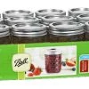Ball Quilted Crystal Regular Mouth 8 Oz. Mason Jars w/Lids & Bands, 12 Ct. -Home Food Life Store 5750300 1