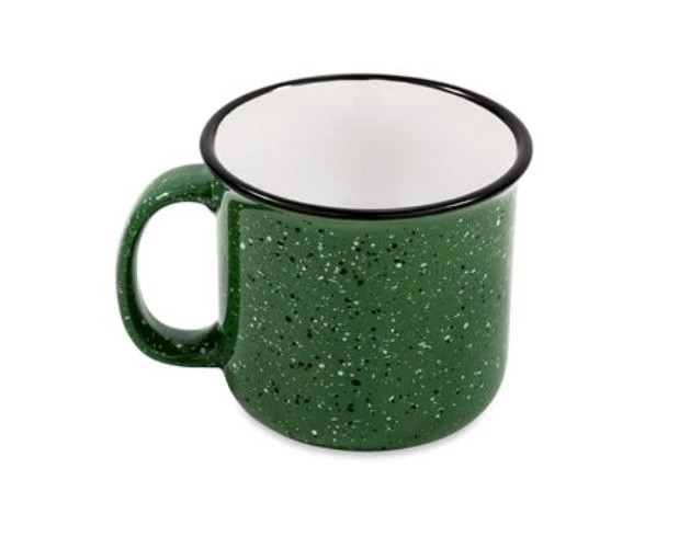 Camco Life is Better at the Campsite Speckled Mug, Green, RV Design 4 Camco Life is Better at the Campsite Speckled Mug, Green, RV Design - Image 2