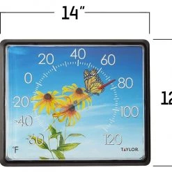 Taylor 12" x 14" Dial Thermometer, Butterfly -Home Food Life Store 7560162 3