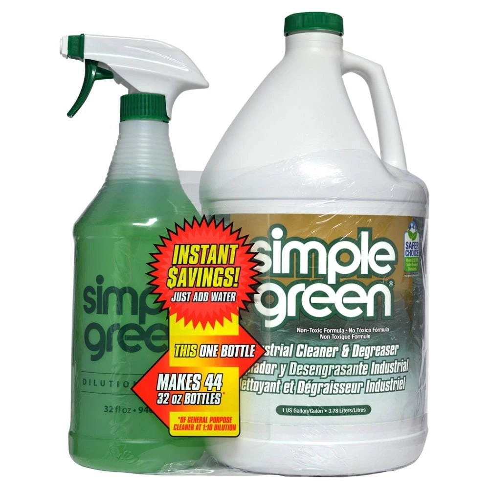 Simple Green Industrial Cleaner and Degreaser 1 Gallon Plus 32 oz Dilution Bottle 3 Simple Green Industrial Cleaner and Degreaser 1 Gallon Plus 32 oz Dilution Bottle