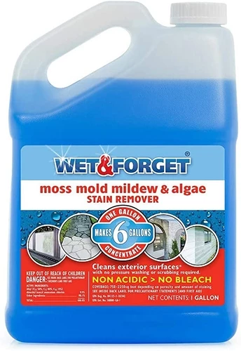 Wet & Forget 800006 Moss, Mold, Mildew and Algae Stain Remover Concentrate – 1 Gallon 3 Wet & Forget 800006 Moss, Mold, Mildew and Algae Stain Remover Concentrate – 1 Gallon