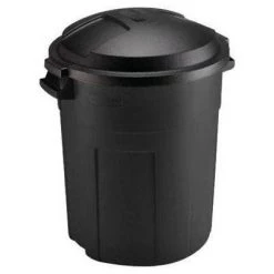 Roughneck 20-Gallon Black Plastic Trash Can
