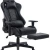 Seasonal Expressions Gaming Chair, Black/Black -Home Food Life Store 911049 black game chair 1