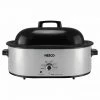 Nesco 18 Qt. Stainless Steel Roaster Oven Porcelain Cookwell -Home Food Life Store black mwr front view 1