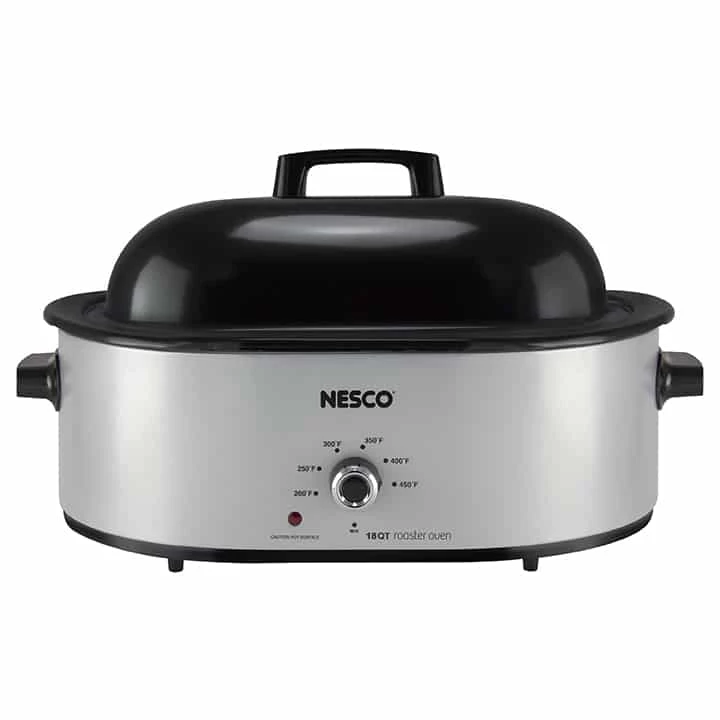 Nesco 18 Qt. Stainless Steel Roaster Oven Porcelain Cookwell 3 Nesco 18 Qt. Stainless Steel Roaster Oven Porcelain Cookwell