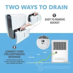 Perfect Aire 50-Pint Flat Panel Energy Star Dehumidifier MODEL #: 2PFD50 15 Perfect Aire 50-Pint Flat Panel Energy Star Dehumidifier MODEL #: 2PFD50 -Home Food Life Store enhanced content dehumidifiers 2pfd 2 ways to drain