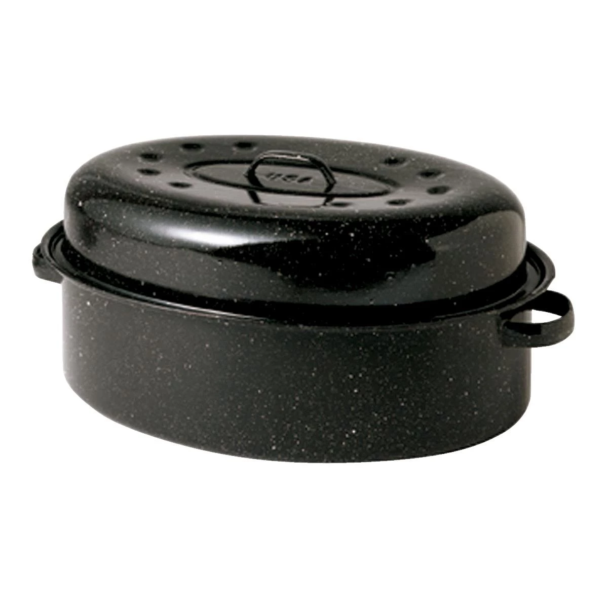 Cinsa Covered Oval Roaster, Black 19x13.5 3 Cinsa Covered Oval Roaster, Black 19x13.5