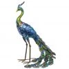 Apline 27" Metallic Peacock Outdoor Décor w/ Glossy Finish -Home Food Life Store jum208