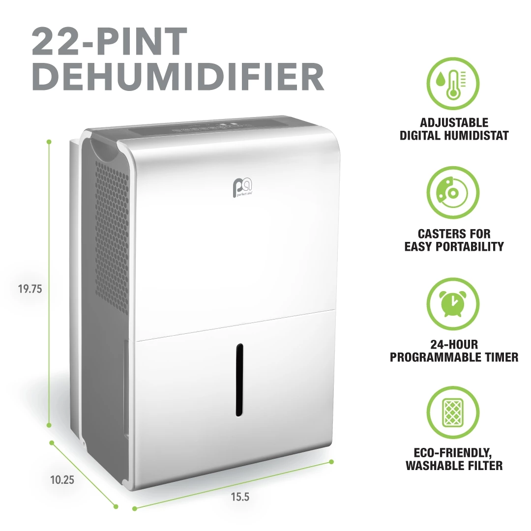 Perfect Aire 22 Pt./Day 2-Speed Flat Panel Dehumidifier 5 Perfect Aire 22 Pt./Day 2-Speed Flat Panel Dehumidifier - Image 3