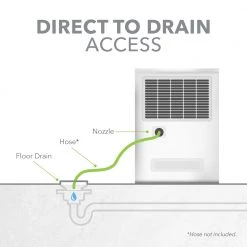 Perfect Aire 22 Pt./Day 2-Speed Flat Panel Dehumidifier 15 Perfect Aire 22 Pt./Day 2-Speed Flat Panel Dehumidifier -Home Food Life Store pa 1pfd direct to drain access back