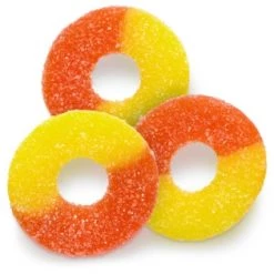 Albanese Gummi Peach Rings 8oz Gusseted Bag -Home Food Life Store peach rings