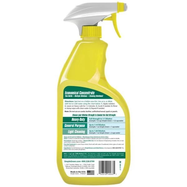 Simple Green 32 Oz All Purpose Cleaner & Degreaser - Lemon 4 Simple Green 32 Oz All Purpose Cleaner & Degreaser - Lemon - Image 2