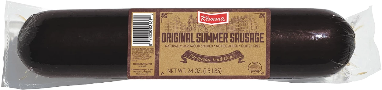 Klements 24oz Original Summer Sausage 3 Klements 24oz Original Summer Sausage