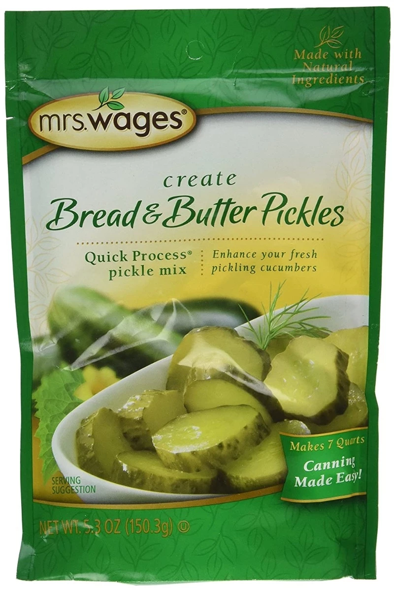 Mrs. Wages Quick Process Bread & Butter Pickling Mix – 5.3 oz 3 Mrs. Wages Quick Process Bread & Butter Pickling Mix – 5.3 oz